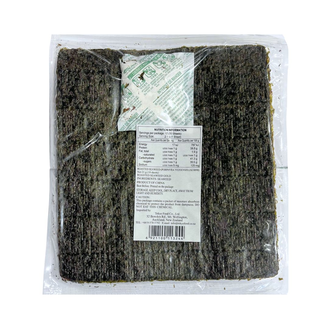 Roasted Seaweed Gold / Roasted Seaweed (Porphyra Yezoensis) 21G(10p)