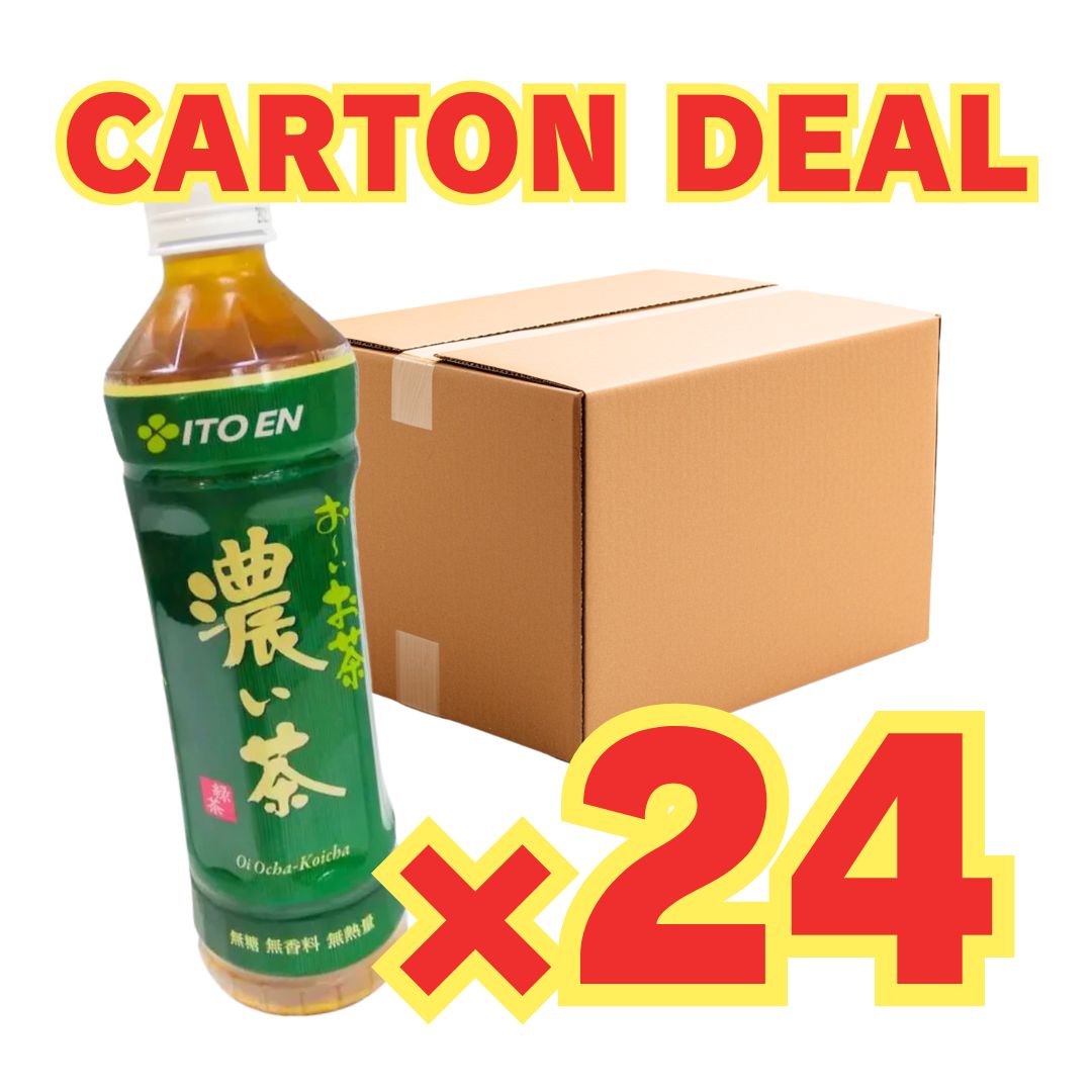 【CARTON DEAL】Koi Ocha Strong & Rich Flavour / Green Tea 530ml x 24