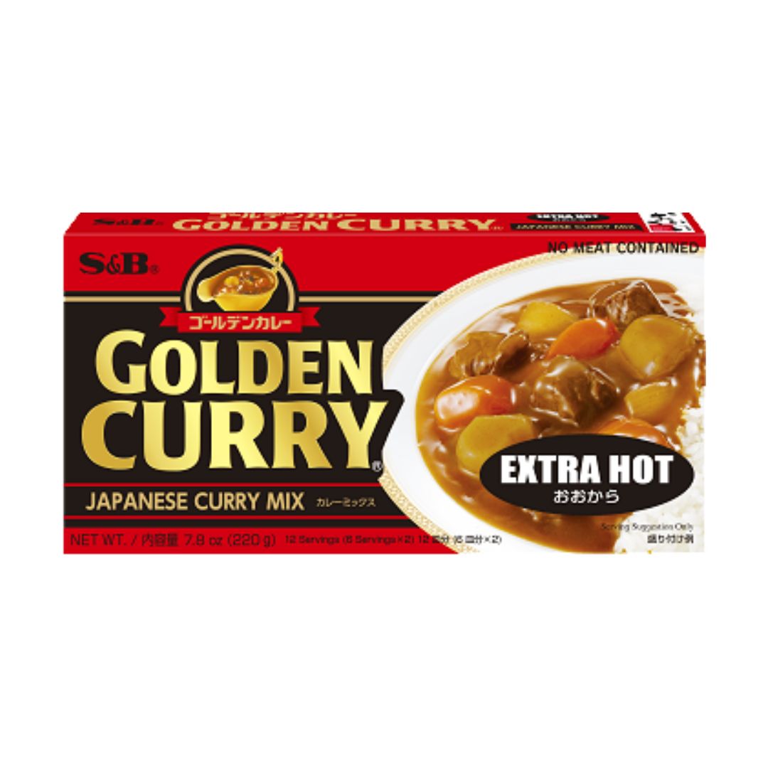 EX GOLDEN CURRY EXTRA HOT / CURRY ROUX 220g