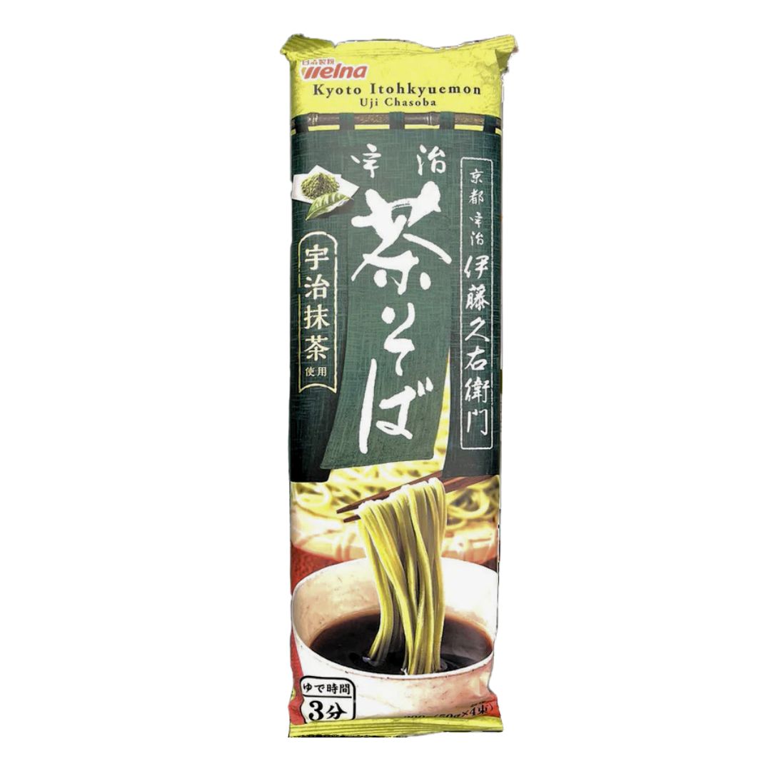 DRIED GREEN TEA SOBA NOODLE (UJI CHASOBA) 200g-DK20070
