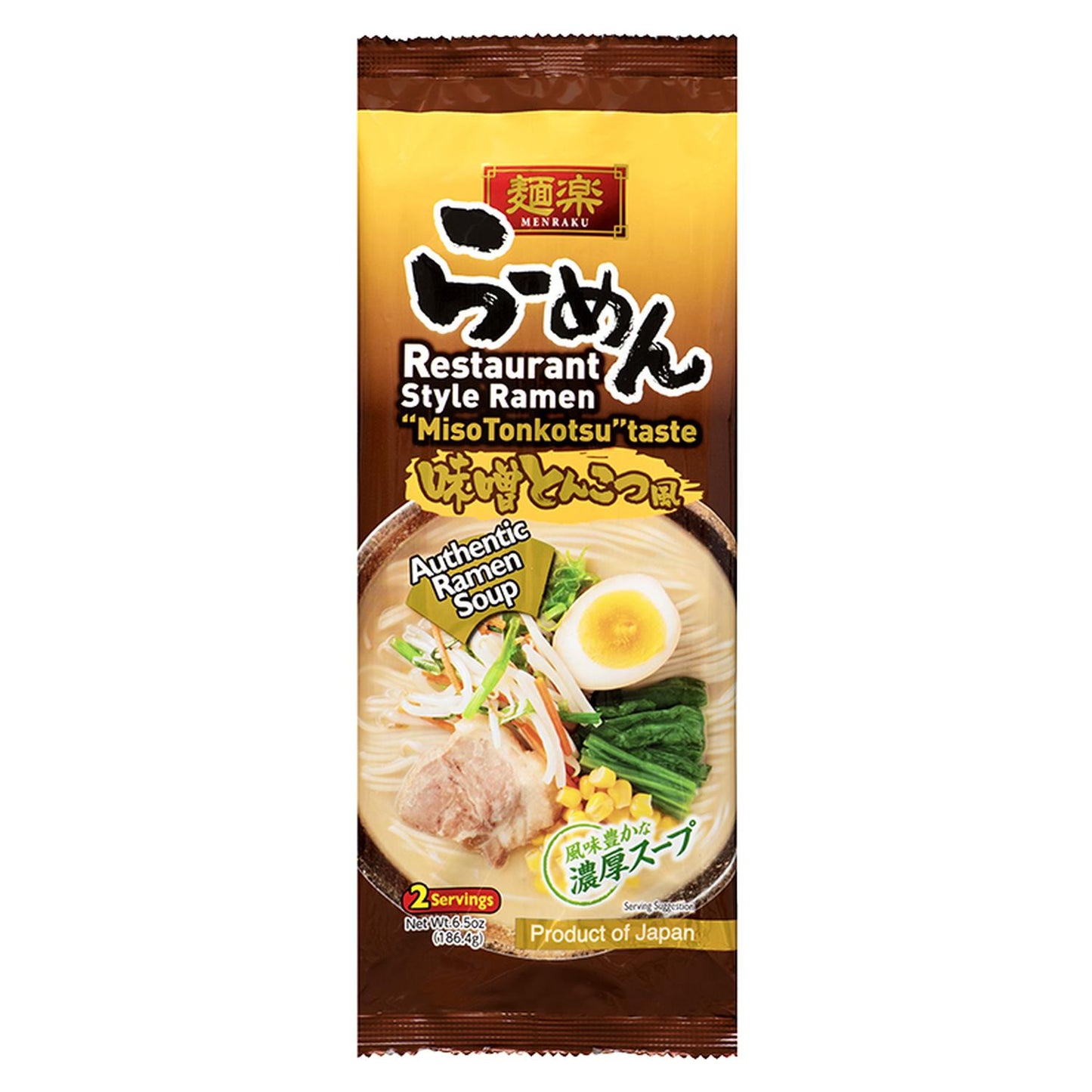MENRAKU MISO PORK FLAVOUR 2P / INSTANT NOODLES 2p