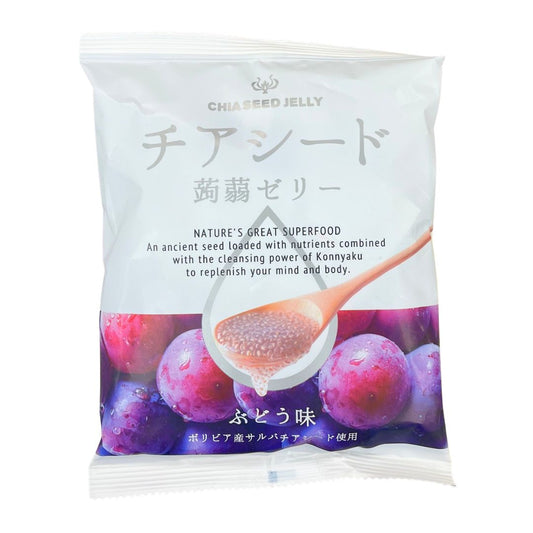 Chia Seed Konjac Jelly Grape Flavour / Konjac Jelly 166G (10P)