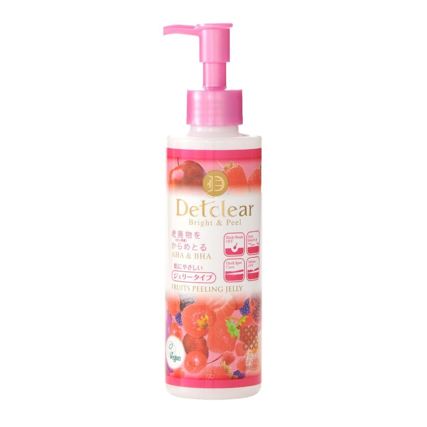 DETCLEAR BRIGHT & PEEL PEELING JELLY BERRY MIX / PEELING GEL 180ml