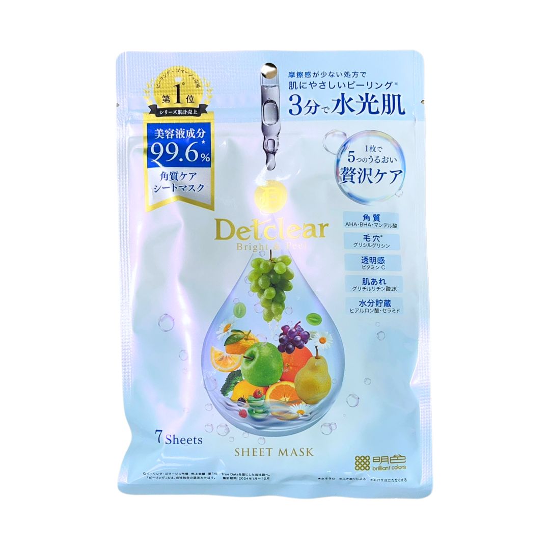 Det Clear Bright & Peel Sheet Mask / Face Mask 140Ml