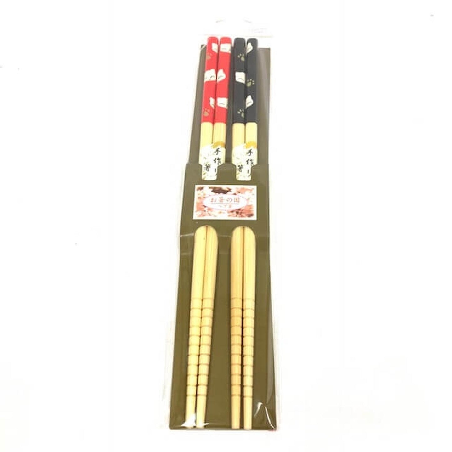 PAIR CHOPSTICKS 2PAIRS WHITE CAT 1p