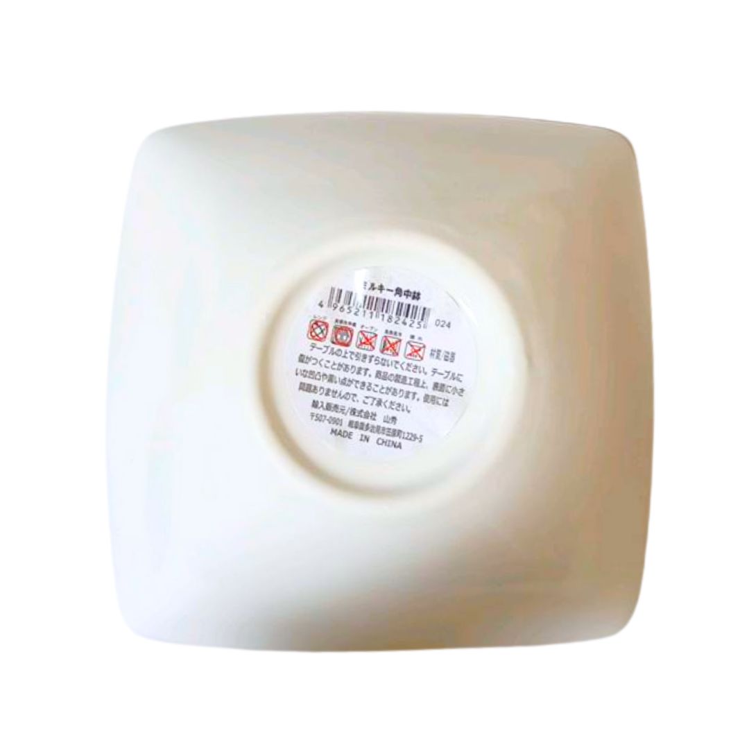 Milky Square Medium Bowl 1P