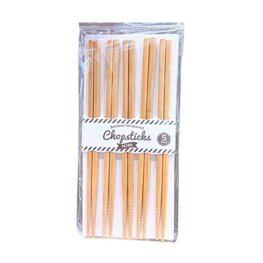 CHOPSTICKS (BAMBOO COATED CHOPSTICKS 5P BROWN) 1p