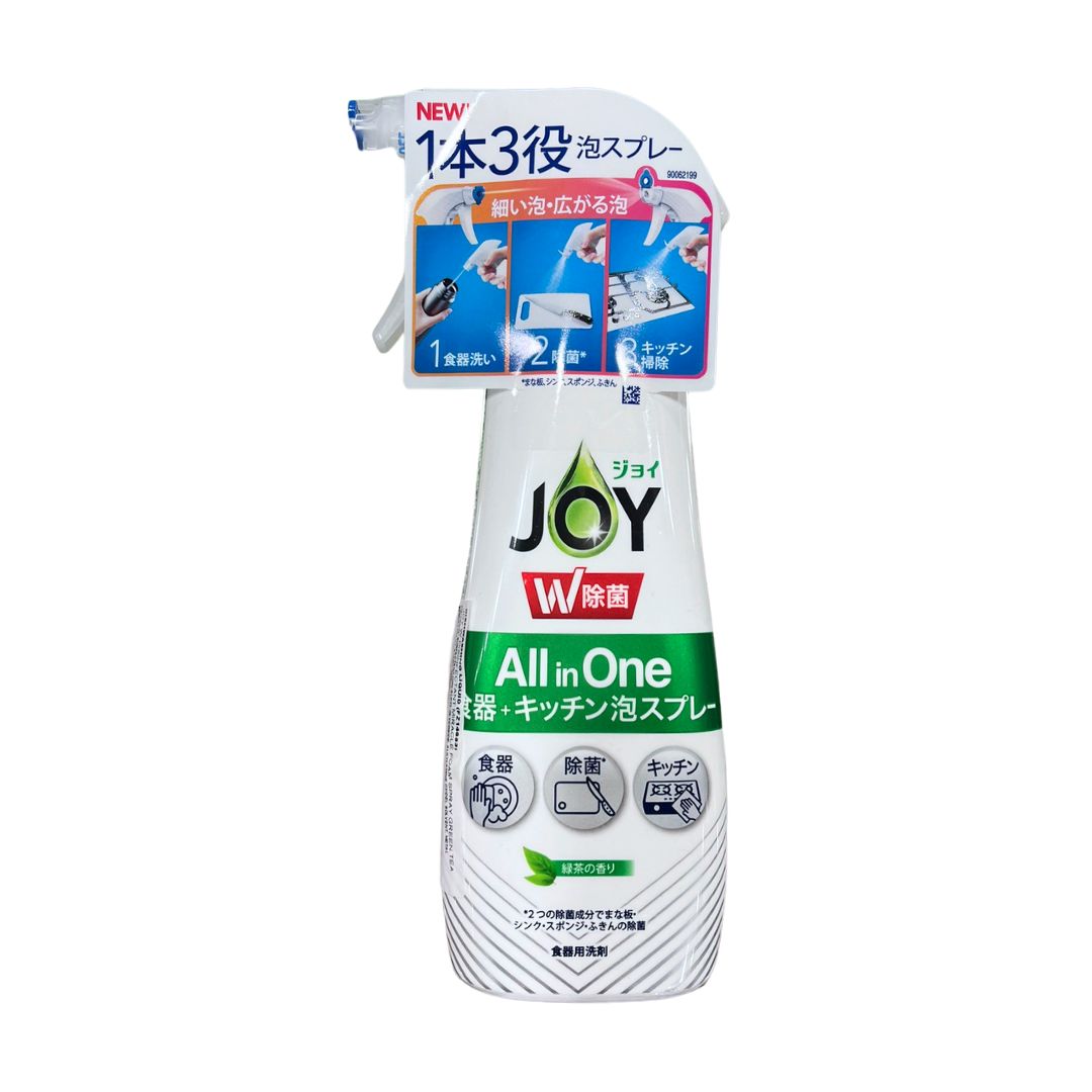 Joy W Disinfectant Miracle Foam Spray Green Tea Scent / Dishwashing Liquid 275Ml