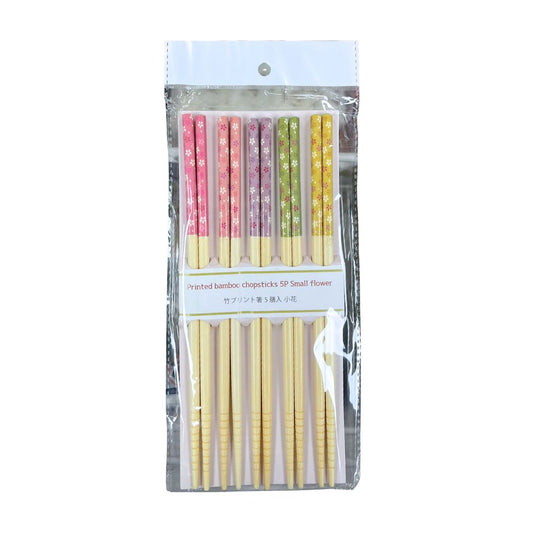 Bamboo Print Chopsticks 5P Small Flower / Chopsticks 1P
