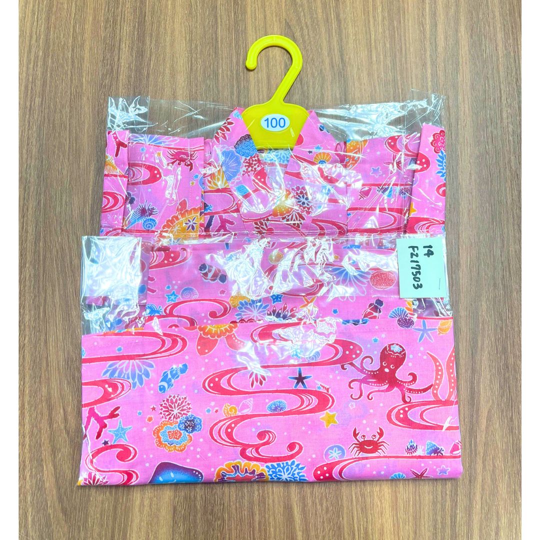 Girls' Jinbei 100Cm Sea (Pink) / Clothes Set 1