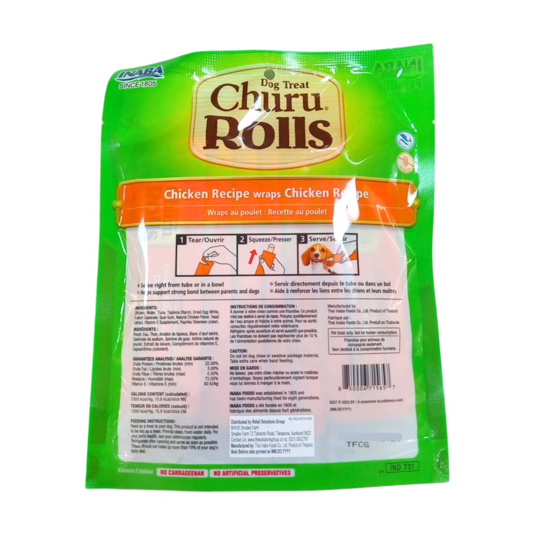 Dog Churu Rolls Chicken Wraps 96G