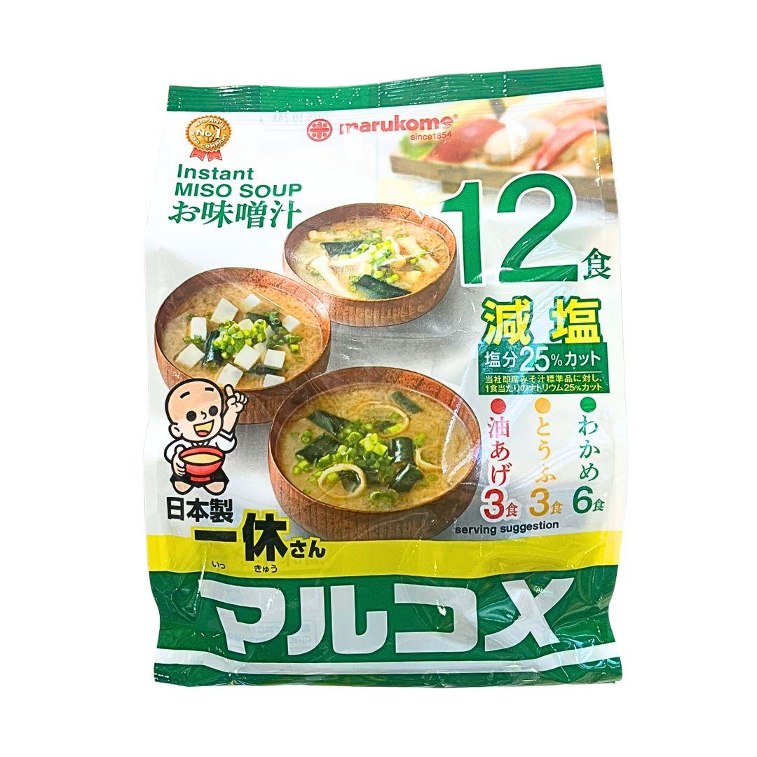 Instant Miso Soup Less Salt (Sokuseki Ikkyusan Genen 12P) (12P)201G
