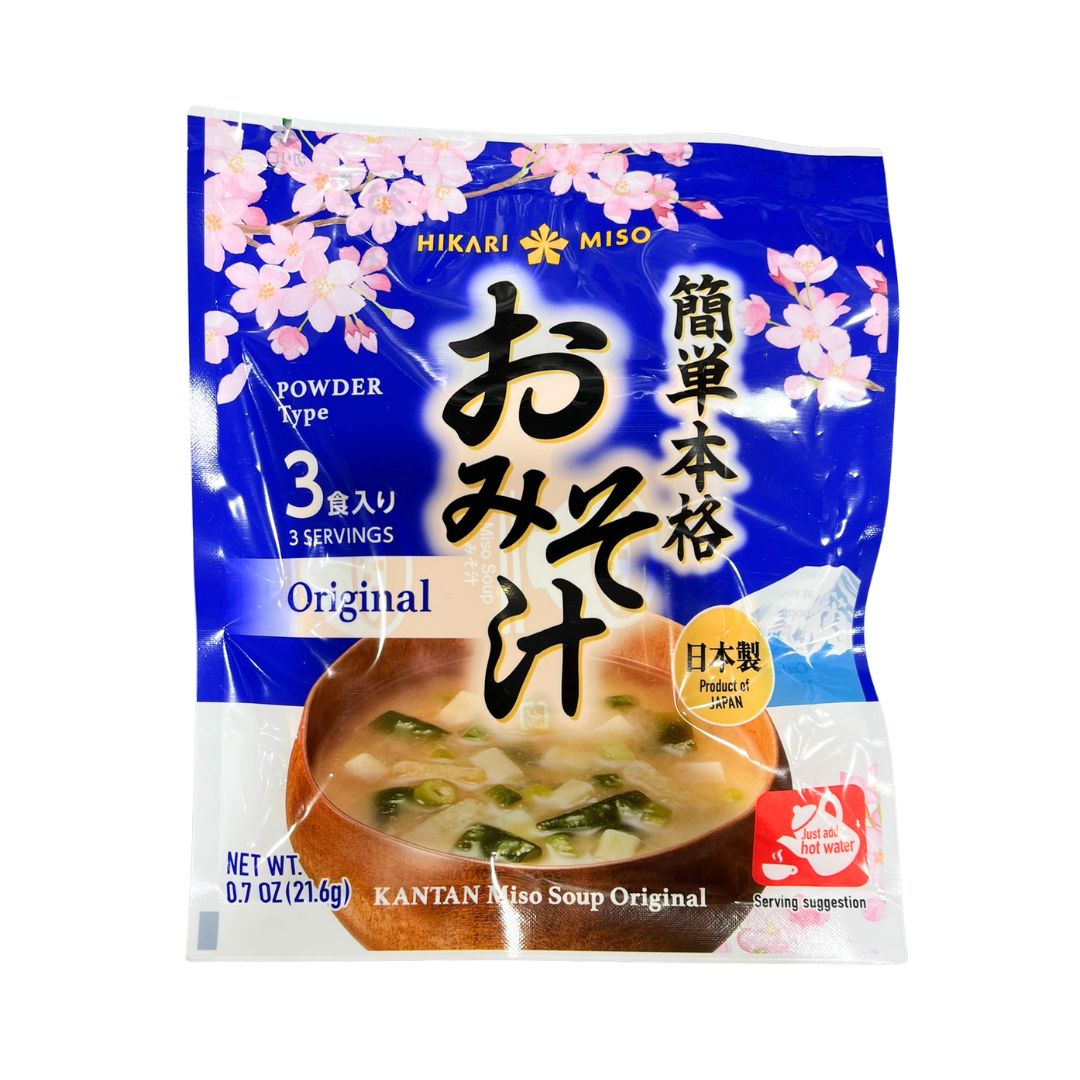 Instant Authentic Miso Soup Original 3 Servings 21.6 G
