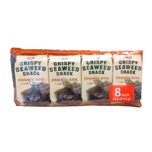 Crispy Seaweed Snack Teriyaki Flavour / Seasoned Seaweed 4Gx8