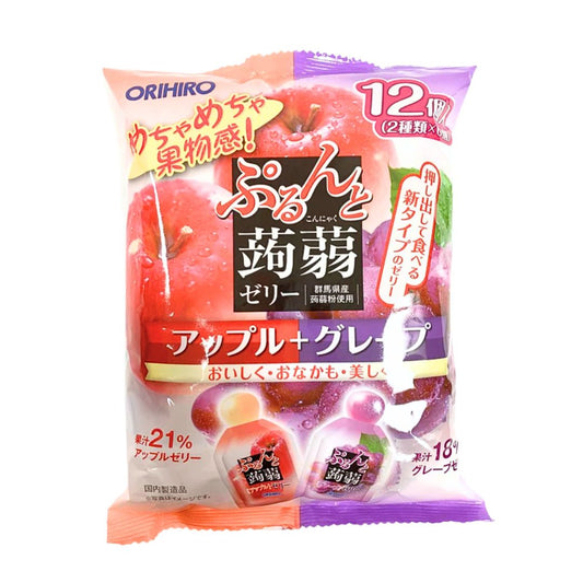 KONJAK JELLY APPLE + GRAPE BAG 20gx12