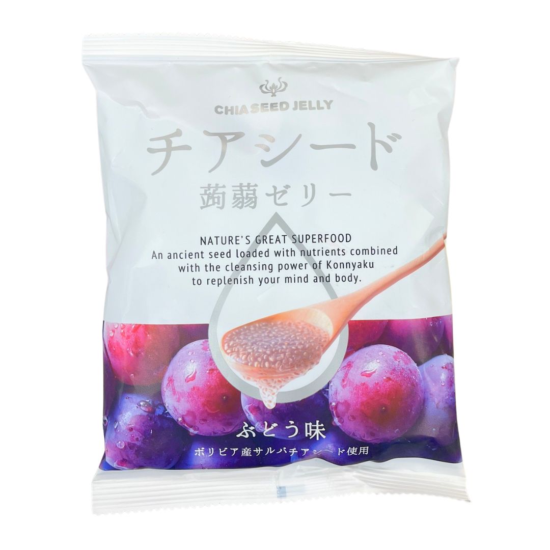 CHIA SEED KONJAC JELLY GRAPE FLAVOUR / KONJAC JELLY 166g (10p)