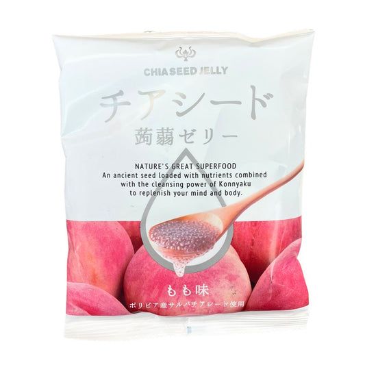 CHIA SEED KONJAC JELLY PEACH FLAVOUR / KONJAC JELLY 166g (10p)