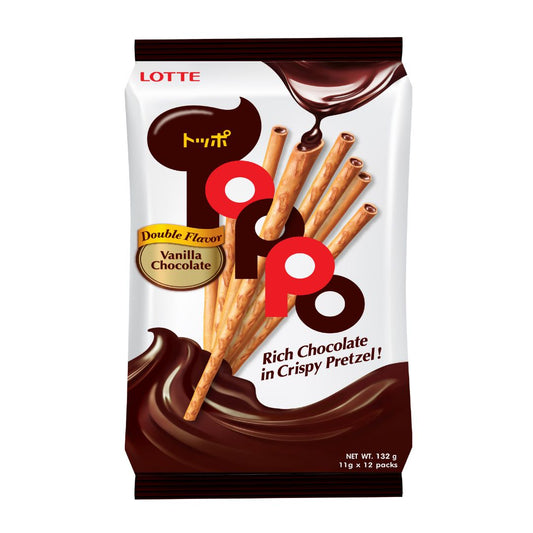 TOPPO VANILLA CHOCOLATE / CHOCOLATE SNACK 11gx12