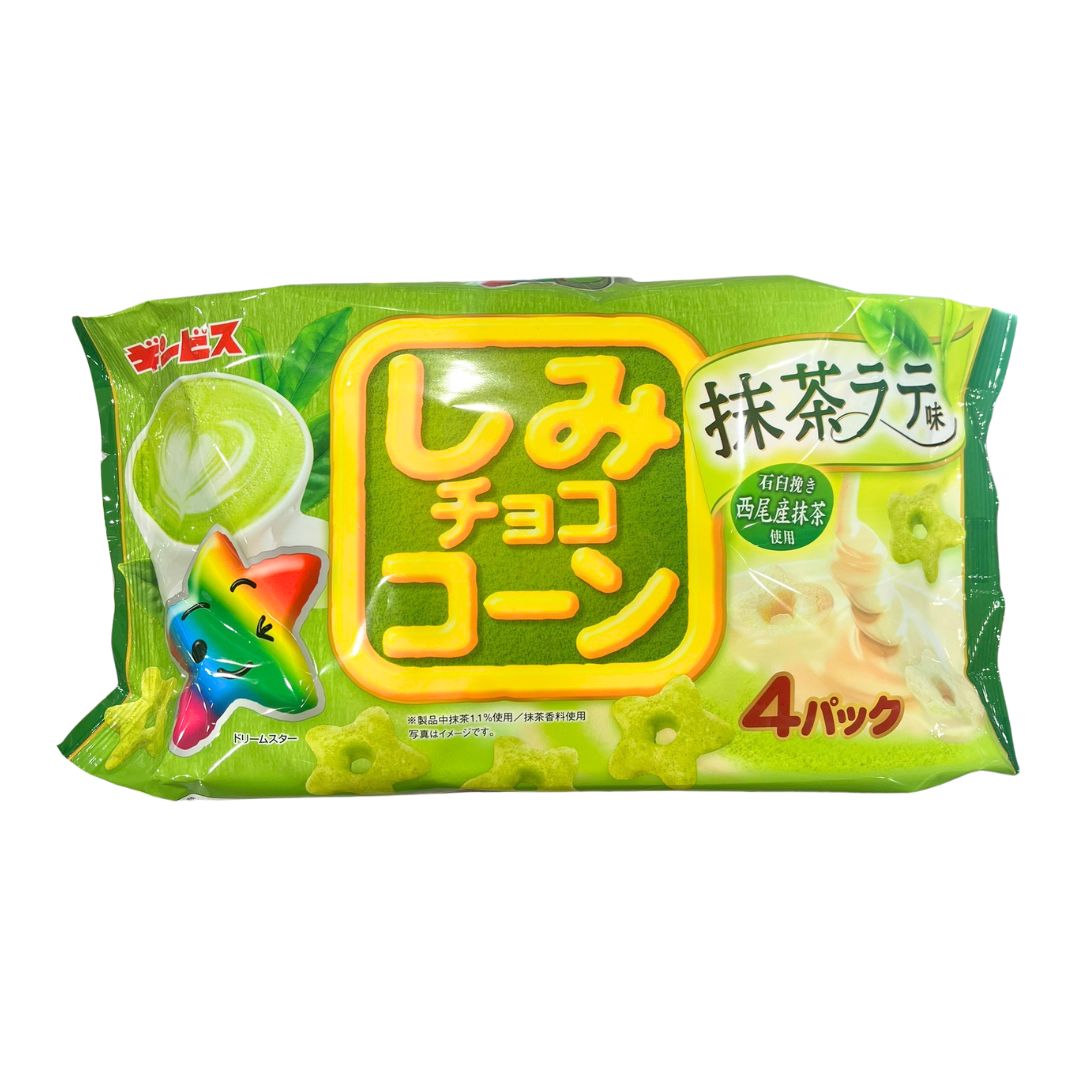 Choco Corn Snack Matcha Latte 4P / Corn Snack 88G