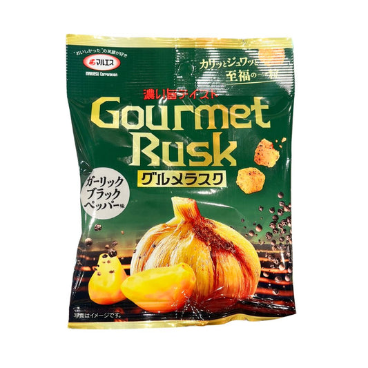 Gourmet Rusk Garlic & Black Pepper Flavour / Wheat Snack 22G