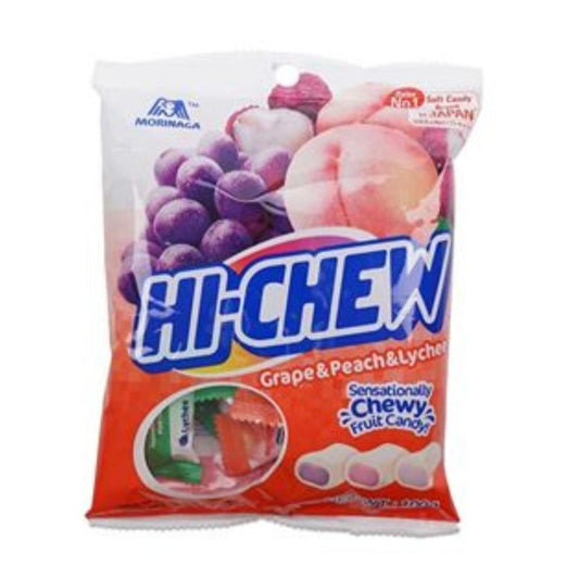 SOFT CANDY (HI-CHEW BAG GRAPE & LYCHEE & PEACH) NEW 100g