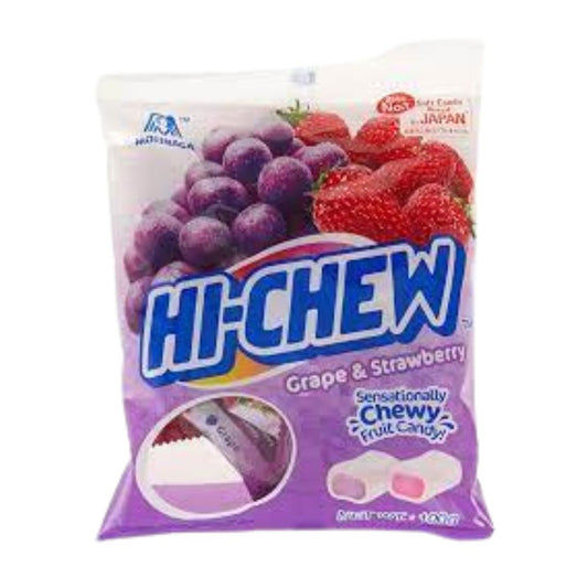 SOFT CANDY (HI-CHEW BAG GRAPE & STRAWBERRY) NEW 100g