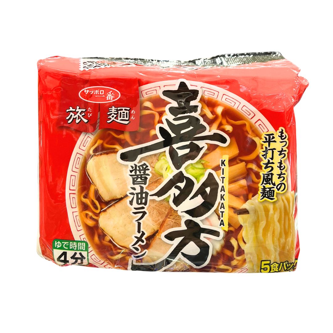 SAPPORO ICHIBAN TABIMEN SOY SAUCE RAMEN 5p / INSTANT NOODLES 415g
