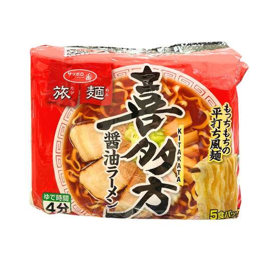 SAPPORO ICHIBAN TABIMEN SOY SAUCE RAMEN 5p / INSTANT NOODLES 415g