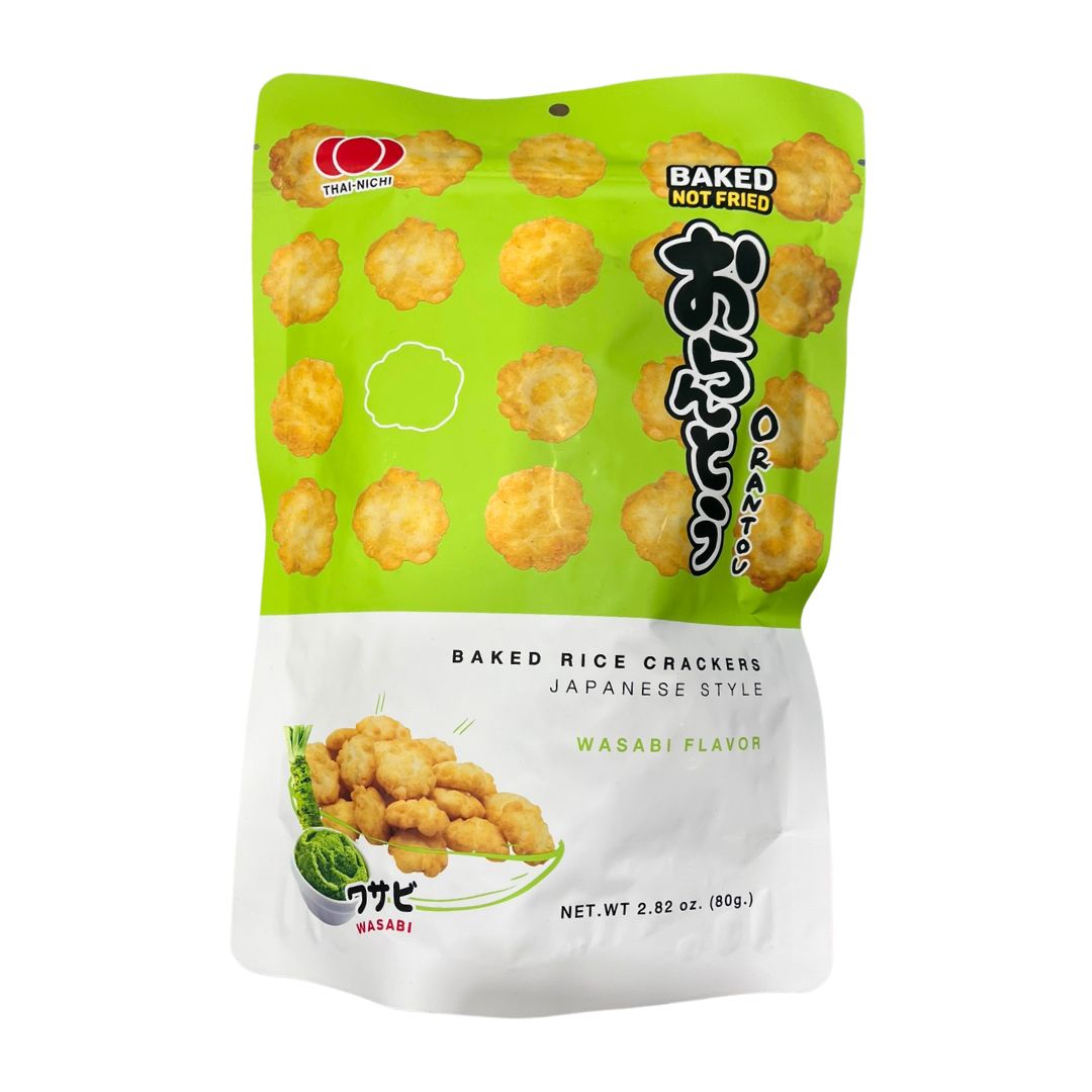 Orantou Wasabi Flavour / Rice Cracker 80G