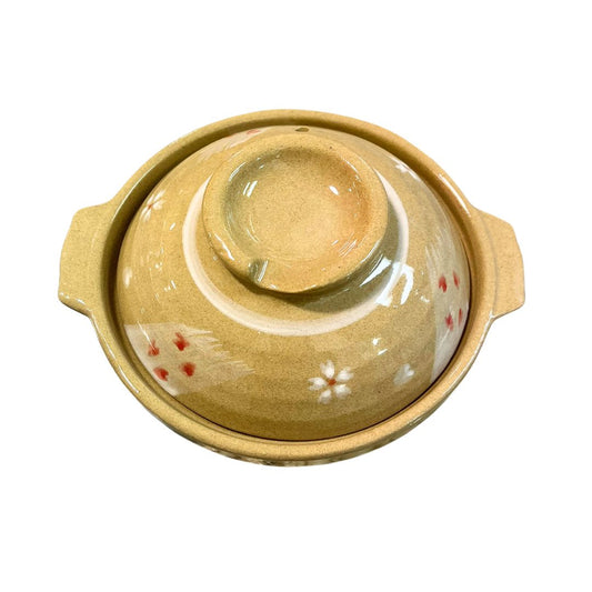 HANASAKURA ASAGATA DONABE 17cm / EARTHEN POT 1p