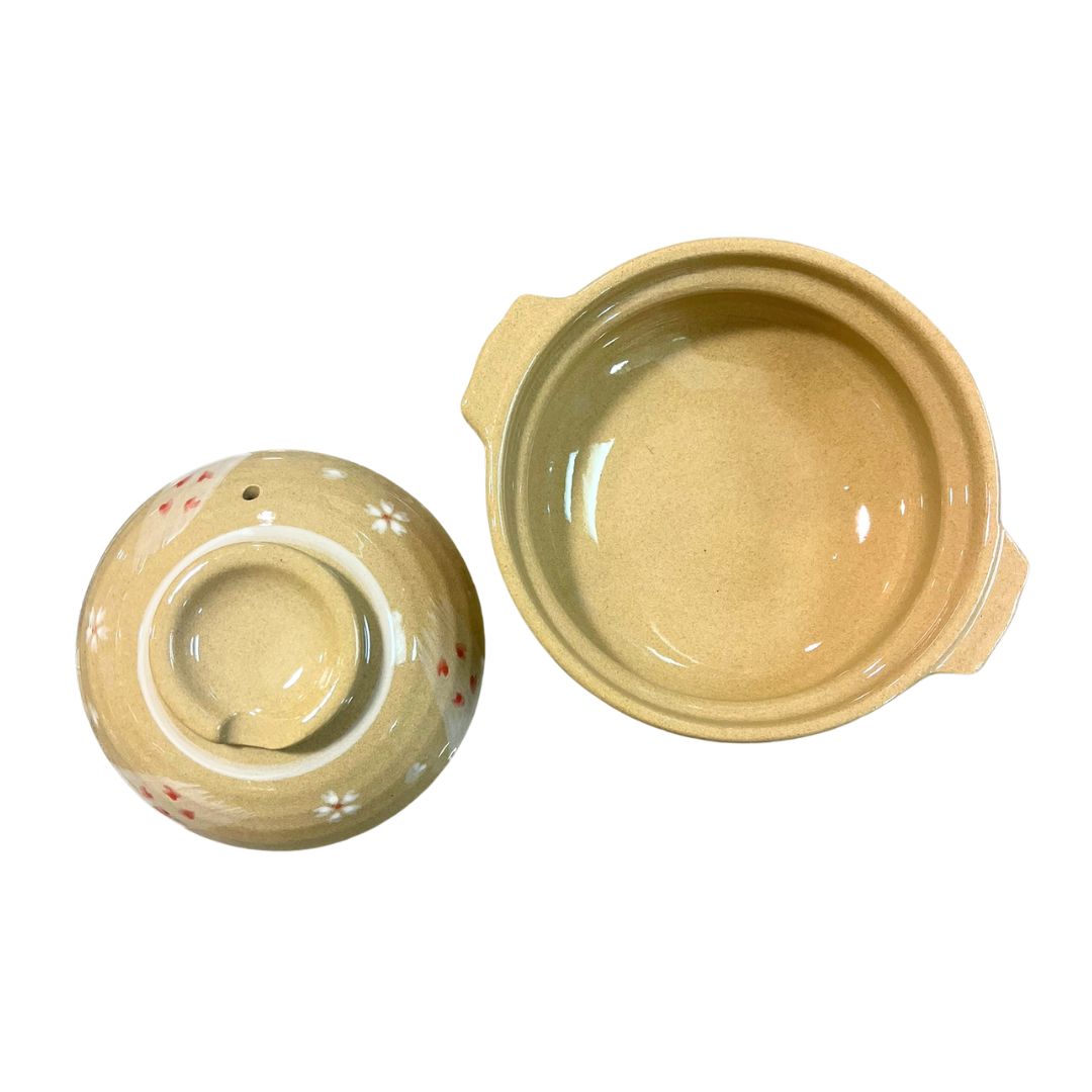 HANASAKURA ASAGATA DONABE 17cm / EARTHEN POT 1p