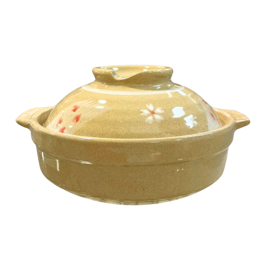 HANASAKURA ASAGATA DONABE 17cm / EARTHEN POT 1p