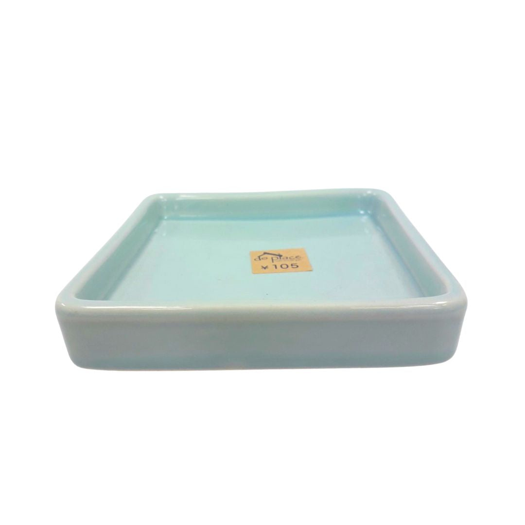 CERAMICS SQUARE PLATE S PASTEL BL 1P