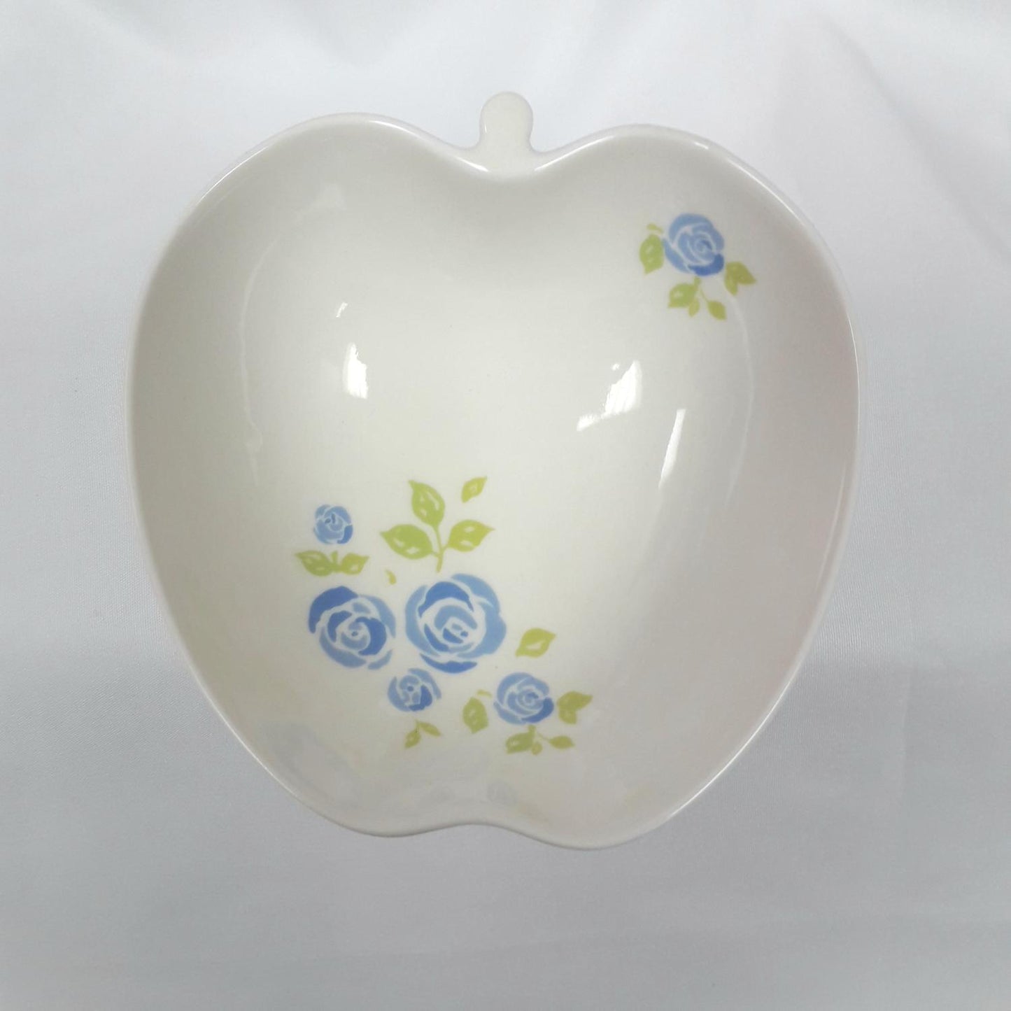 FLOWER APPLE BOWL BLUE 1P