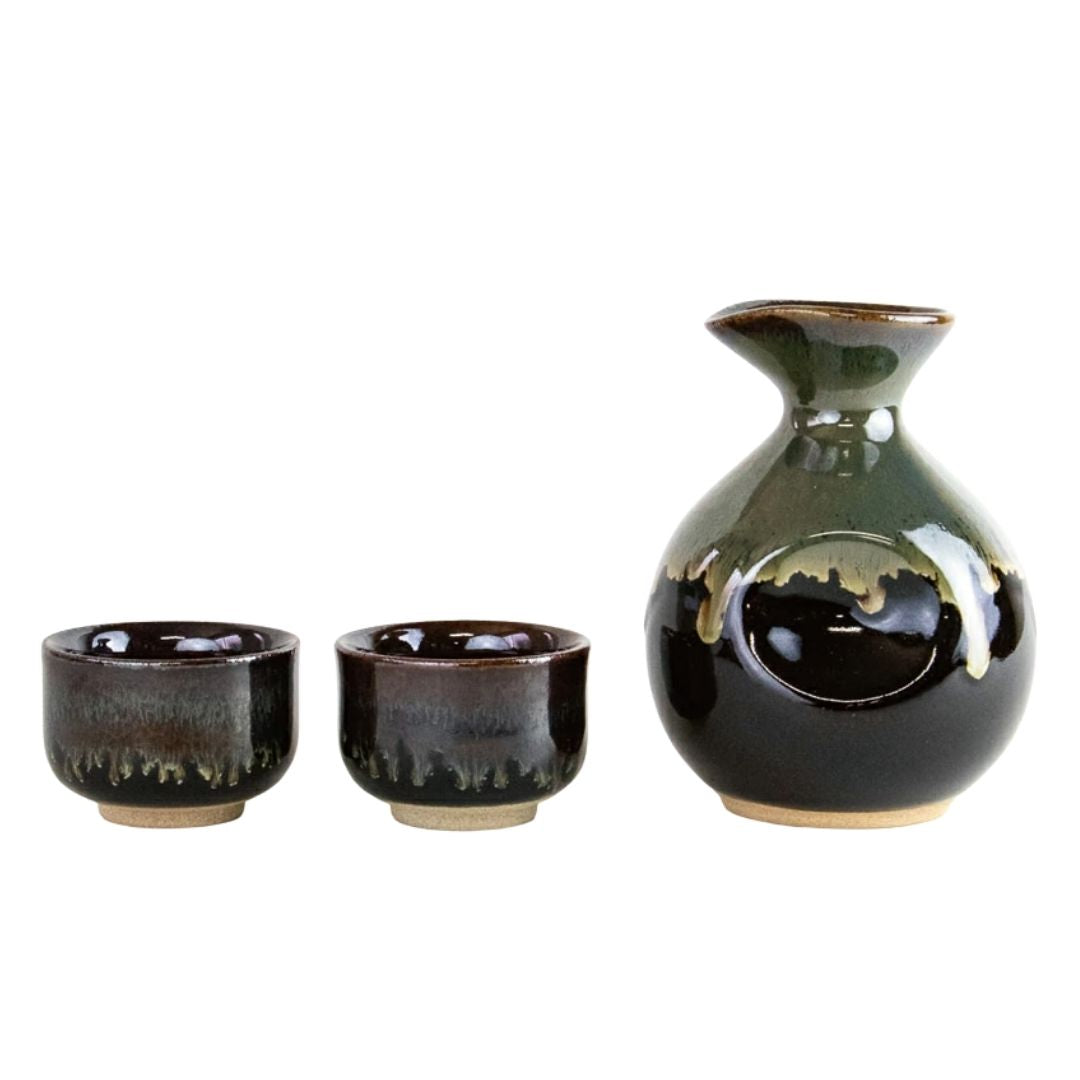 Arita Ware Sake Set (Sake Carafe X 1, Sake Cup X 2) In A Wooden Box Je ...