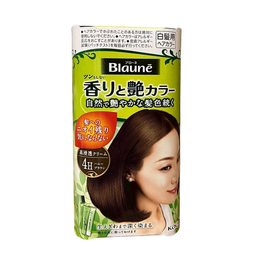 BLAUNE FRAGRANCE & GLOSSY HAIR COLOUR CREAM 4H / HAIR DYE 80g