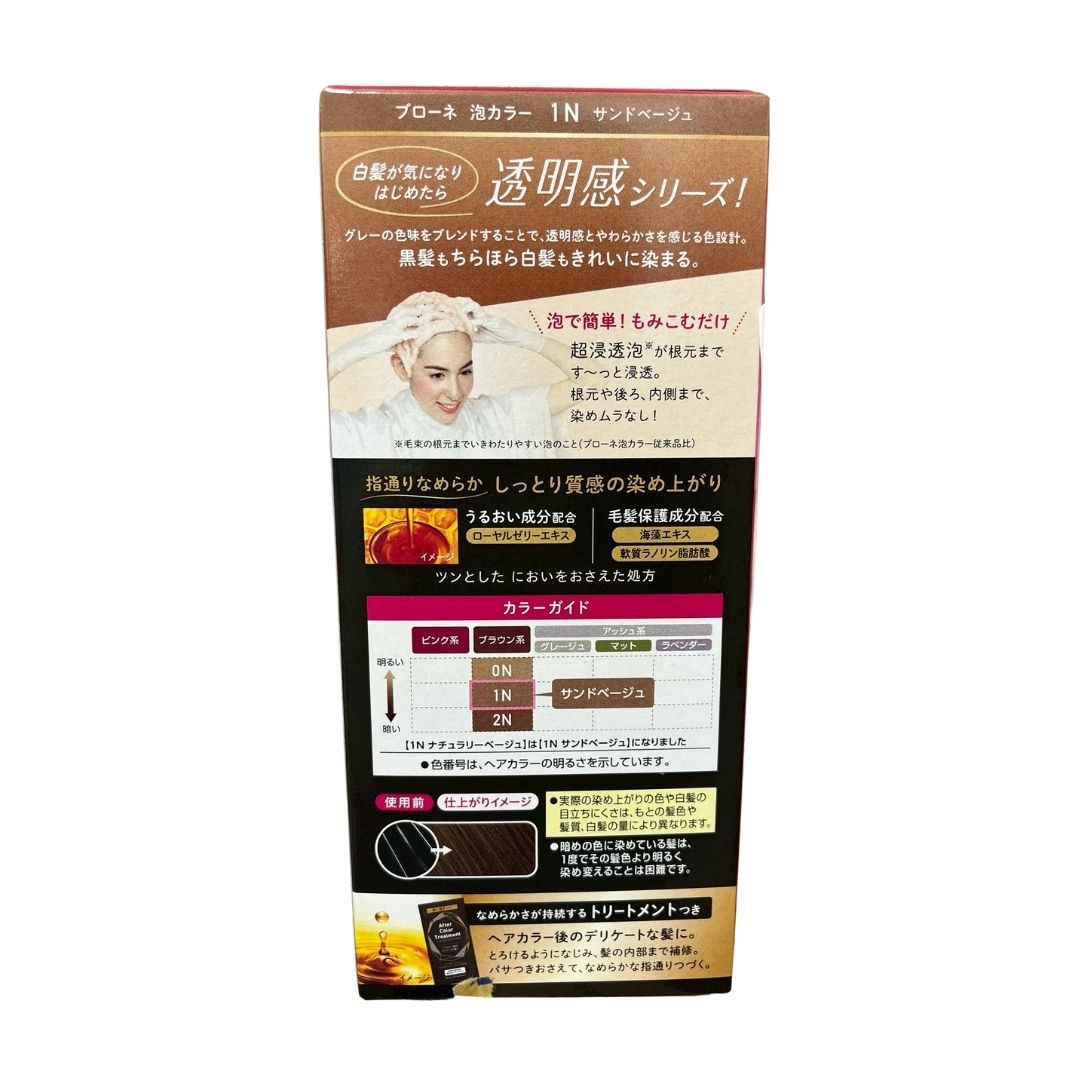 BLAUNE FOAM HAIR COLOUR 1N SAND BEIGE / HAIR DYE 108ml