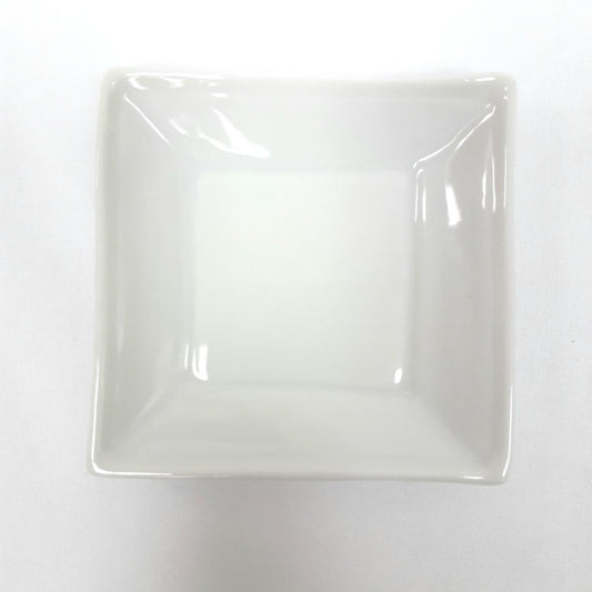 #Square plate white 1p
