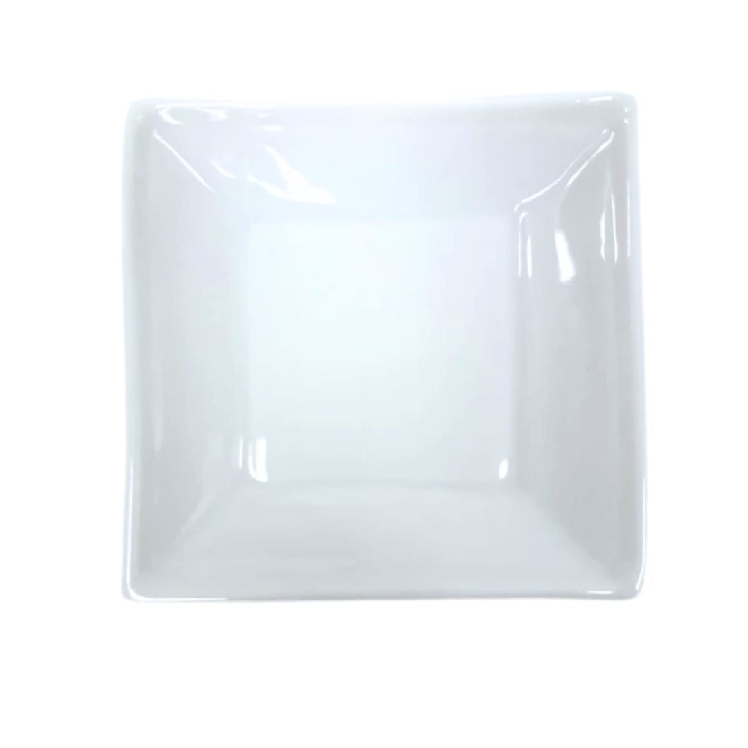 Square Plate White 1P
