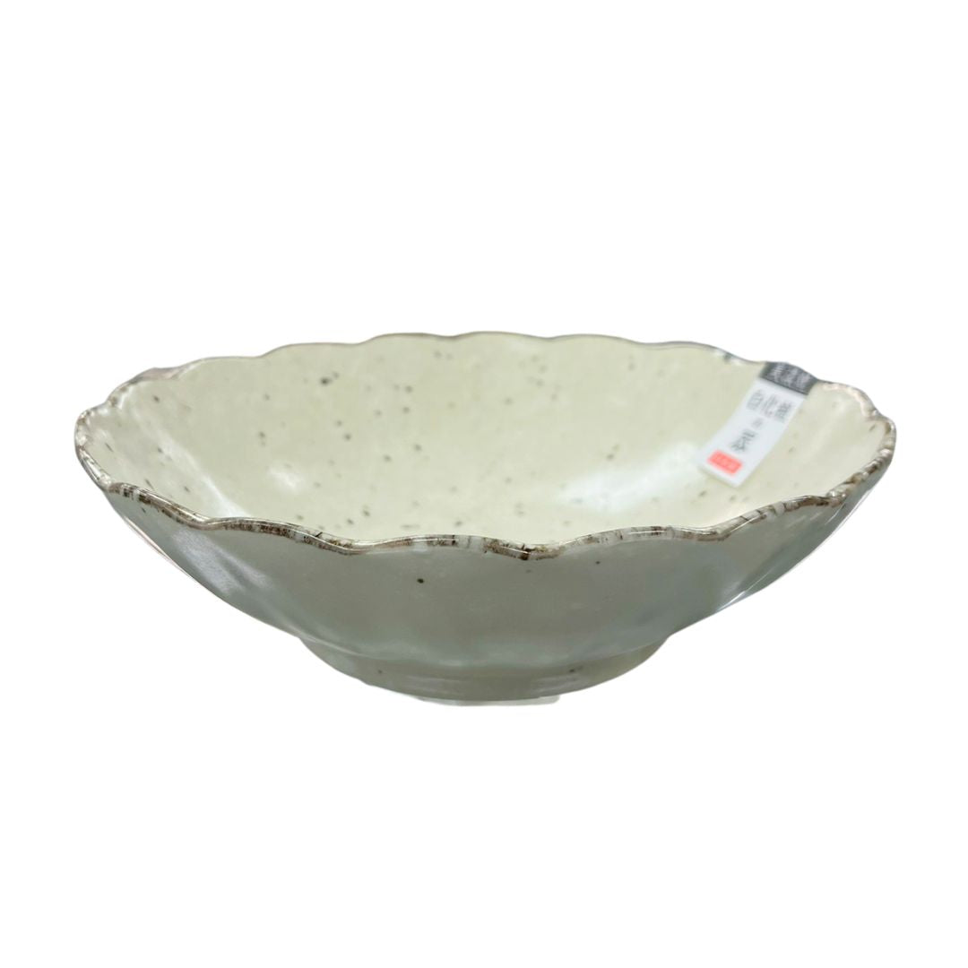 White Chrysanthemum Shallow Bowl 5.5 1P