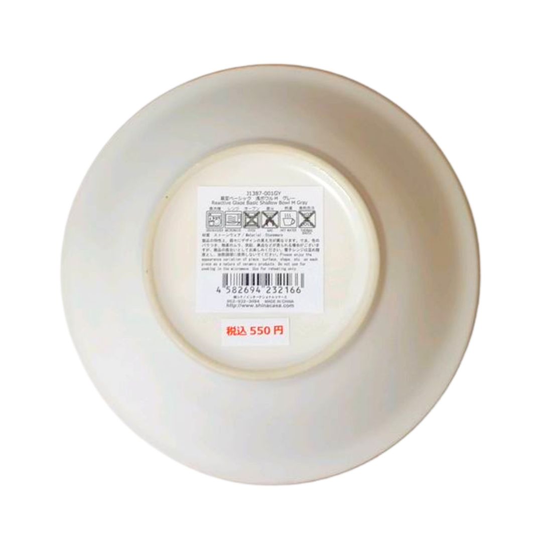 Tohen Basic Shallow Bowl M Gray 1P