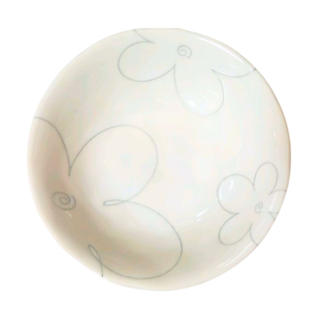 Flower Line Wh 35 Bowl 1P