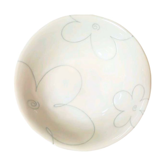 Flower Line Wh 35 Bowl 1P