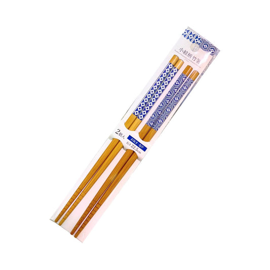 Small Crest Patterned Bamboo Chopsticks (Nail Puller/Tortoise Shell) 2 Pairs / Chopsticks 1P