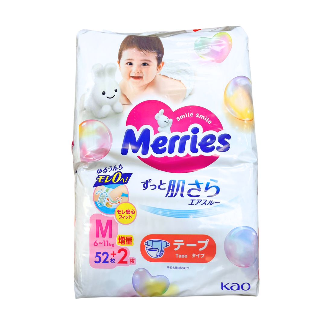 Merries Air-through M 54P / Nappies 54P – Japan Mart