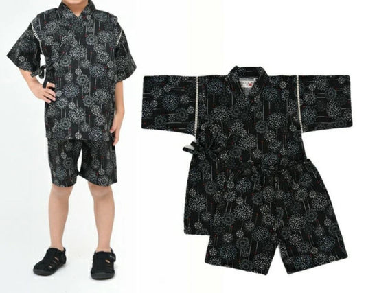 Boys' Jinbei 120Cm Fireworks (Black) / Clothes Set 1