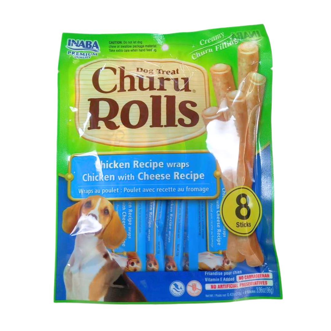 Dog Churu Rolls Chicken Wraps W Cheese 96G