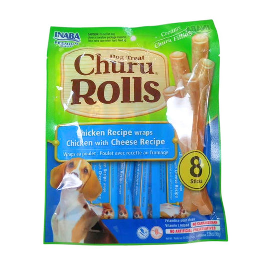 Dog Churu Rolls Chicken Wraps W Cheese 96G