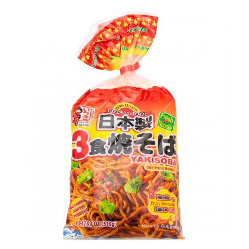 ITSUKI SHOKUHIN / YAKISOBA FRIED NOODLES 3P / FRESH NOODLE 510g