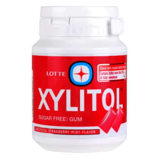 THAI LOTTE / XYLITOL GUM (STRAWBERRY) 58g